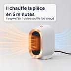Le radiateur aspire l’air froid à l’arrière et diffuse l’air chaud à l’avant