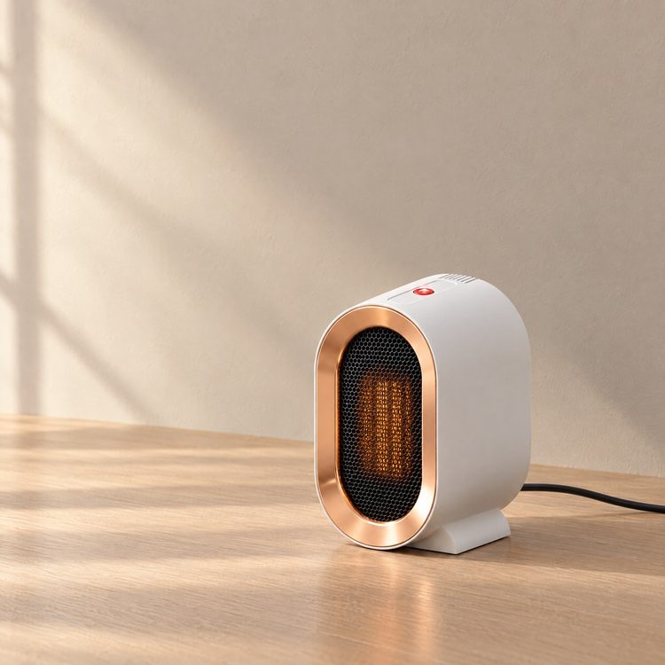 Le radiateur électrique Airaneo® blanc allumé dans un salon minimaliste