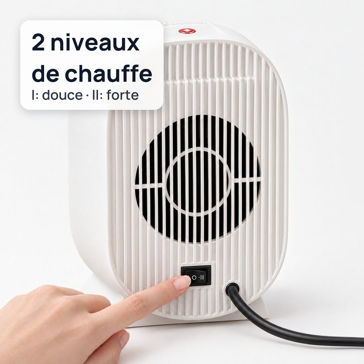 Interrupteur arrière du radiateur à 2 niveaux de chauffe