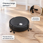 Ses brosses attrapent les cheveux longs