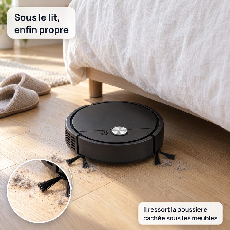 Il ressort la poussière cachée sous le lit